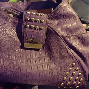 Purple alligator Coach purse
